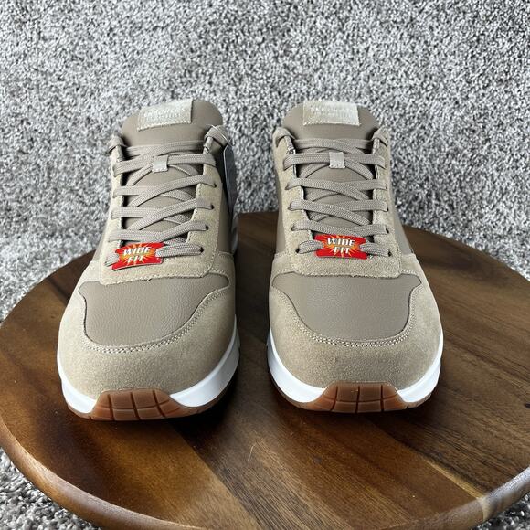Mens Size 14 W Skechers Street Uno Stacre Sand Casual Shoes Sneakers 52468W/SND - Picture 2 of 12